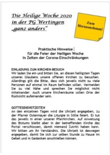 Faltblatt Heilige Woche