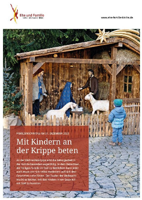 Mit Mindern an der Krippe beten Plakat 285