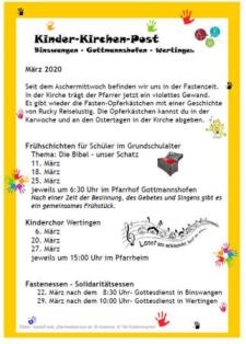 Kinder Kirchen Post Maerz Bild