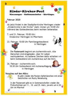 Kinder Kirchen post Februar 2020